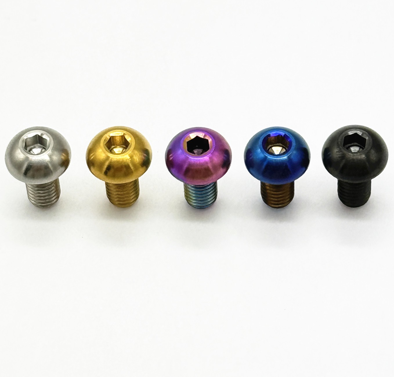Titanium Ti Bolts M5 M6 M8x15/20/25mm Button Head Allen Screws Motorcycle Refit