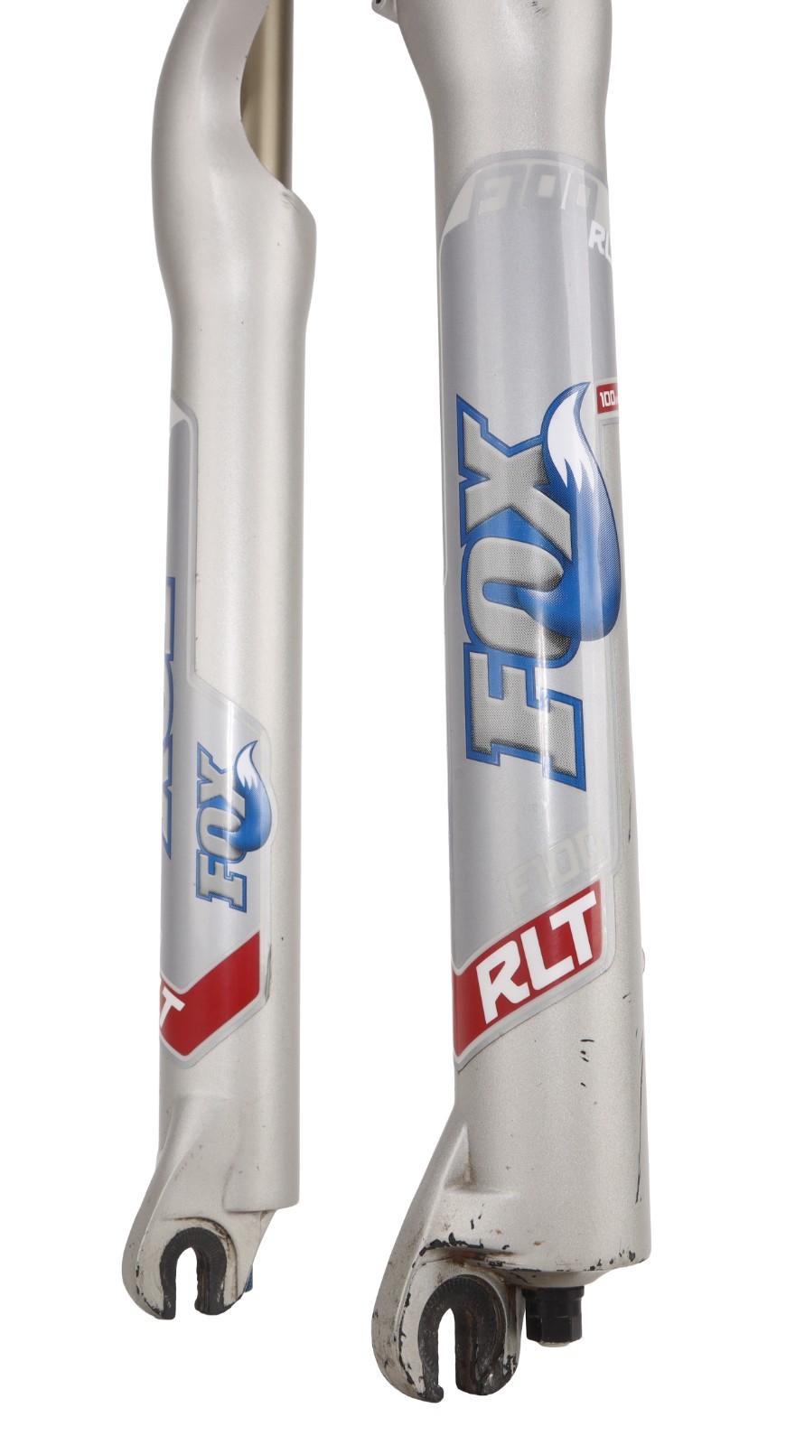 Fox Factory F100 RLT Disc Mountain Bike Fork 26″ 100mm w/ Lockout 32 SILVER QR
