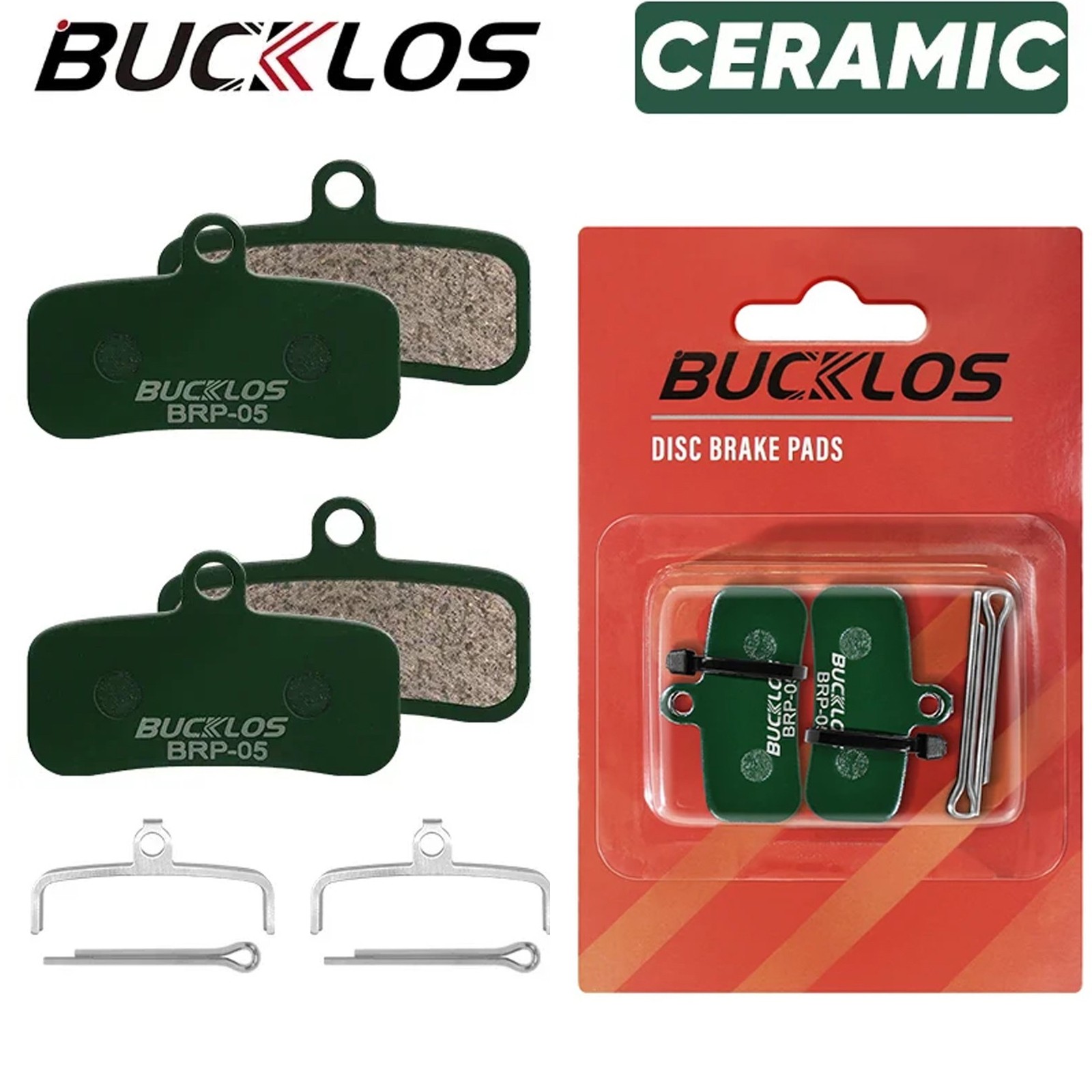 2 Pair Ceramic Disc Brake Pads 4 Piston E-Bike for SHIMANO TEKTRO SRAM D01S D03S