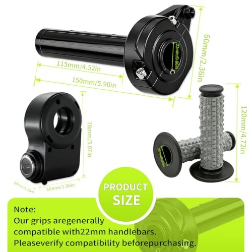 Full Twist Throttle with Key Ignition, Compatible with Ridstar Q20 Electric