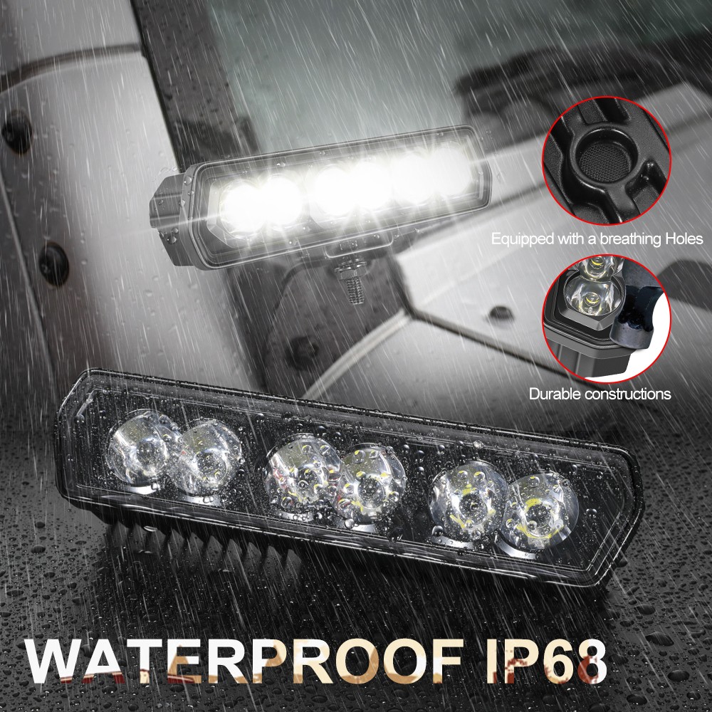 For E-Bike Bicycle Headlight Front LED Light Bar Ultra-Bright LED 6000 Lumens 6″