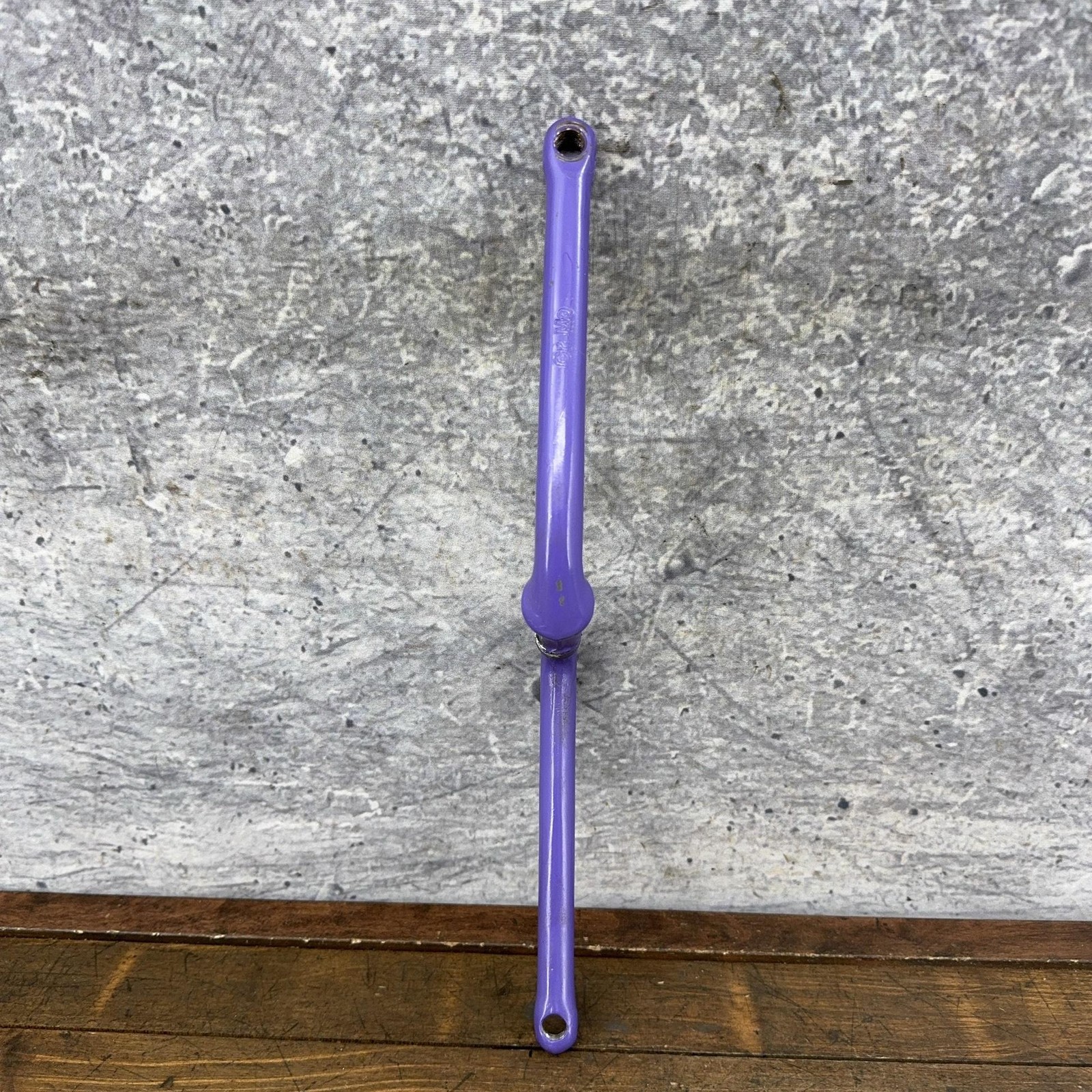 Vintage BMX FReestyle Crank 1pc Old School One Piece Cr-Mo Purple Violet Bent