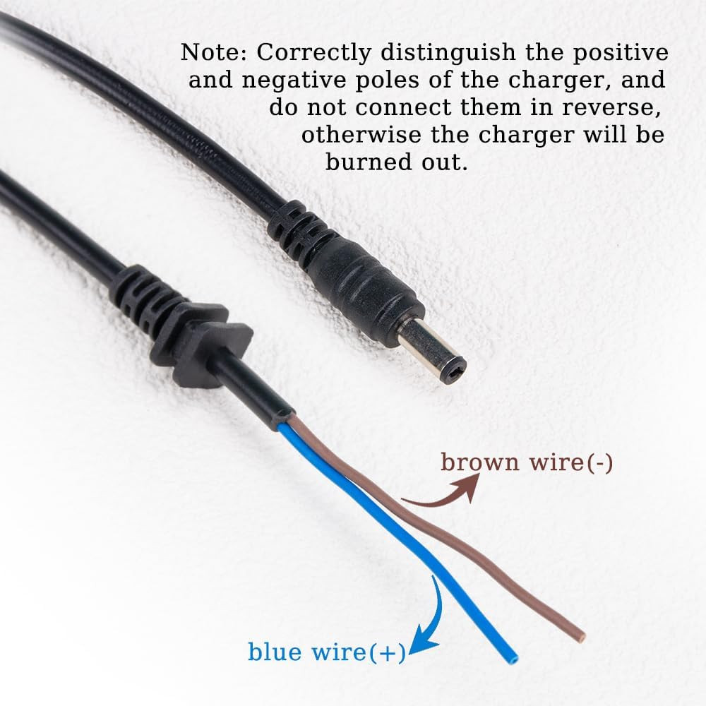 1Set Charging Wire 2.1Mm DC Connector for 36V 48V 60V Electric Ebike Battery