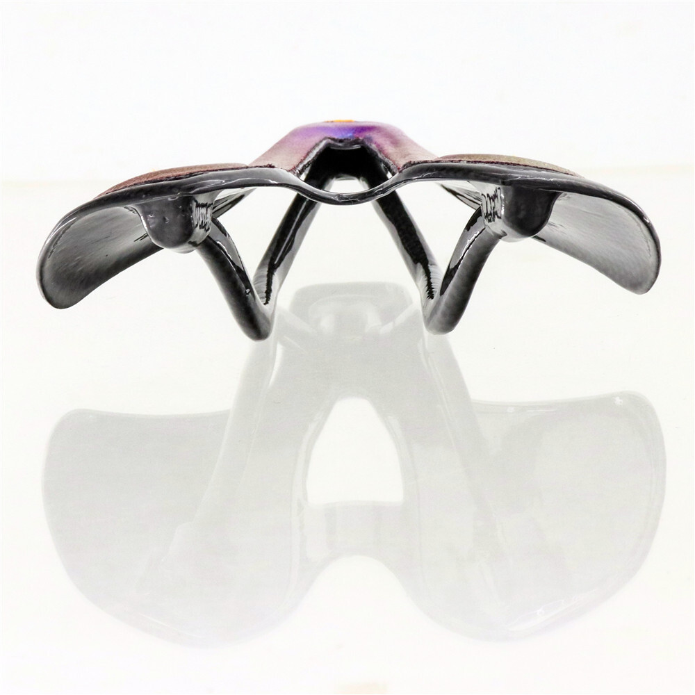 KOCEVLO Leather Carbon Fiber Saddles Oval Rail Seat 270*143mm For MTB Road Bike