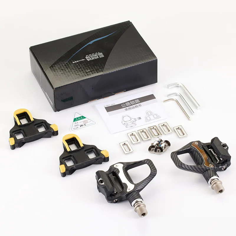 Road Bike Carbon Self-locking Pedal Non-Slip Bicycle Clipless Pedals for SPD