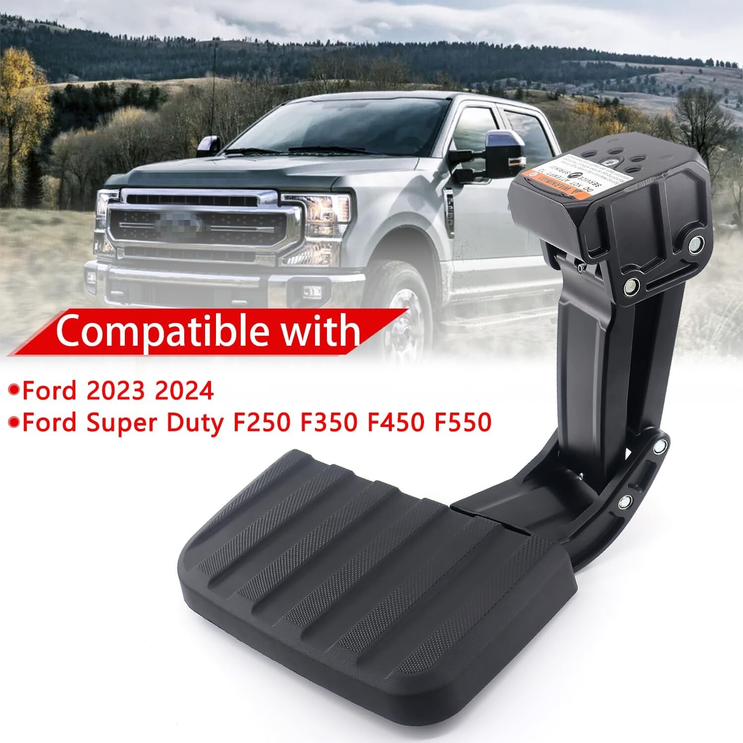 75330-01A Rear Bed Step Retractable Bumper Step Compatible with 2023 2024 202…