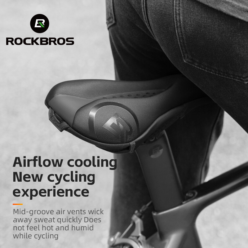 ROCKBROS Bike Seat Cover-Memory Foam Silicone Padded Comfortable Seat Cushion