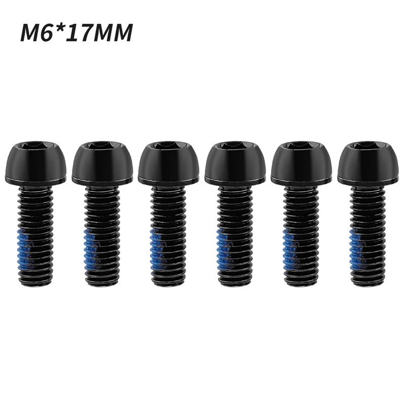 MUQZI 6Pcs M6x17mm Bike Disc Brake Caliper Bolts MTB Stem Crank Screw Set
