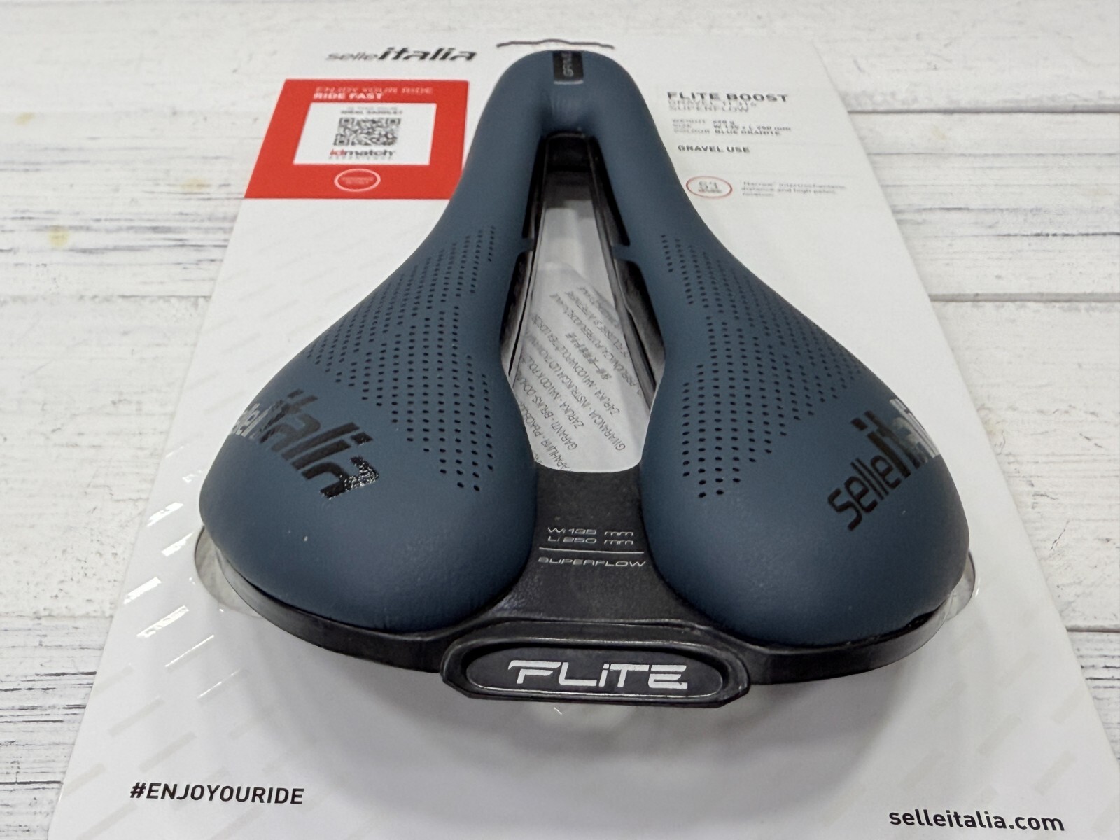 Selle Italia Flite Boost Gravel S3 TI316 Superflow Saddle (Blue Granite)