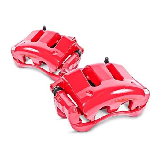 Front Red Powder Coated Brake Caliper Pair for Ford F-250 Super Duty 2012-22
