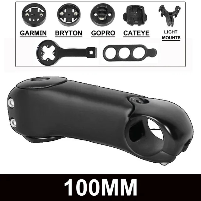 3 Degrees Stem Carbon Fiber MTB/Road Bicycle Carbon Stem Adapter Computer Mounts