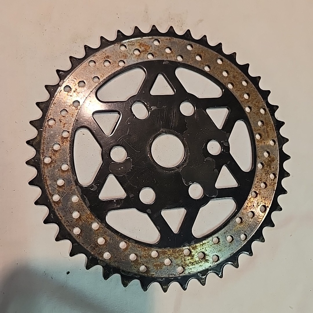 Vintage Chainwheel Sprocket 44 Tooth Black Fusion Looking
