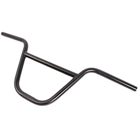 MANUBRIO BICI BMX ACCIAIO Ø 22MM 640MM RISE 220MM ARRETRAMENTO 6° NERO