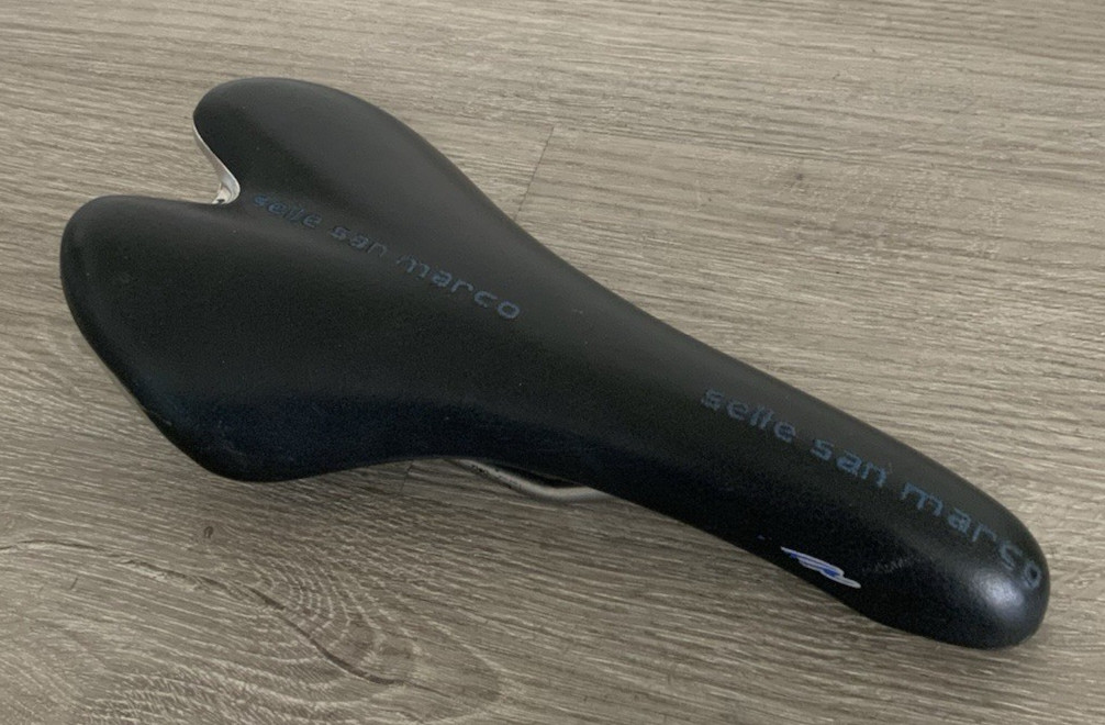 SELLE SAN MARCO SADDLE 238 GRAMS TITANIUM STAYS 125 MM X 278 MM EMBROIDERED