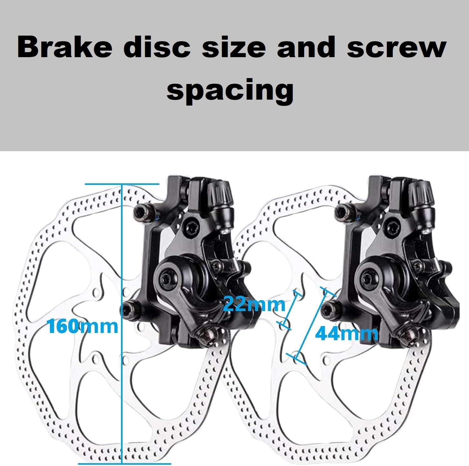 Universal Bike Front & Rear Disc Brake Kit with 160mm Rotors for Safety Upgrade