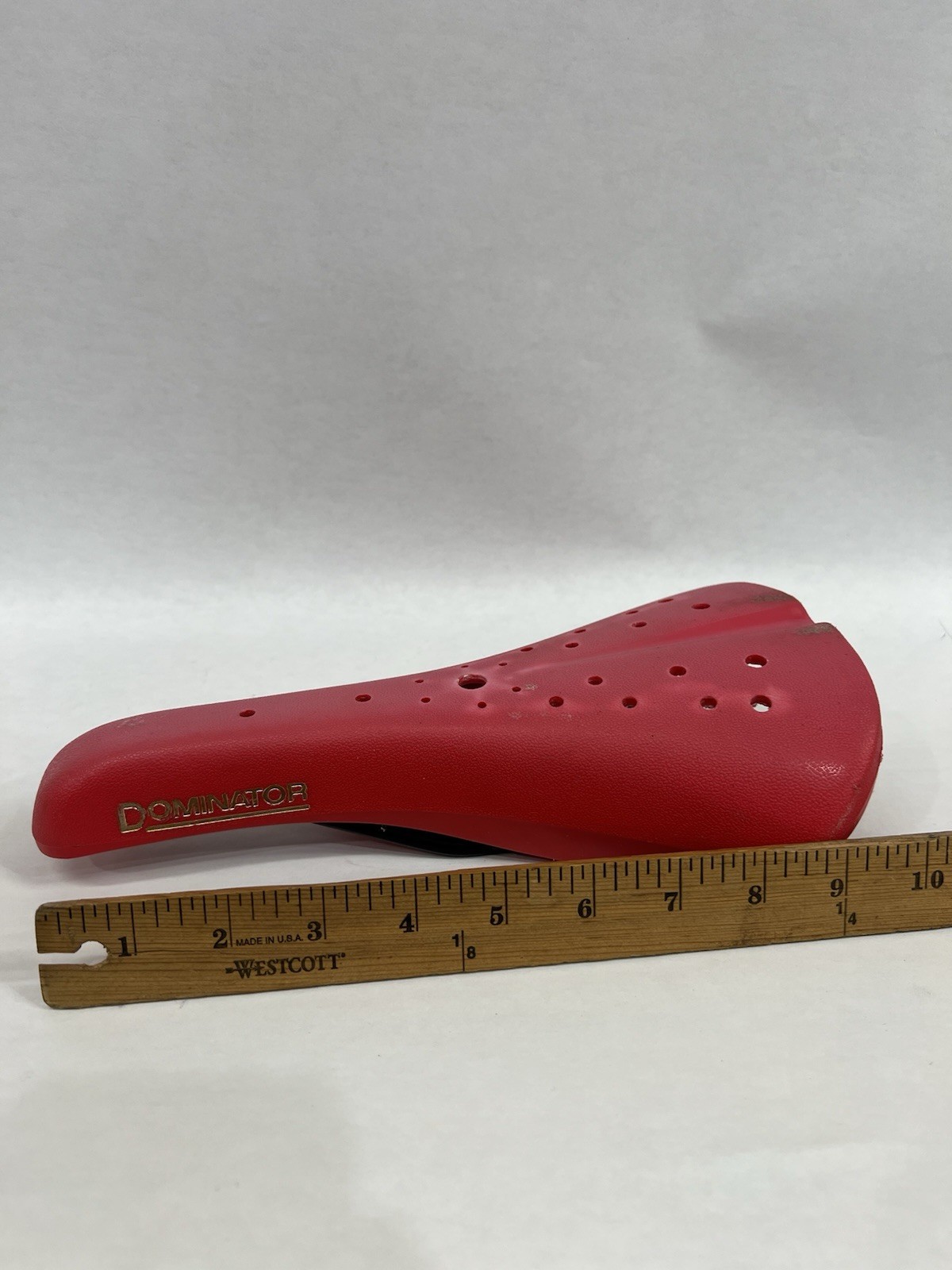 RED Viscount Dominator BMX Bicycle Seat- Old School Hard Shell saddle