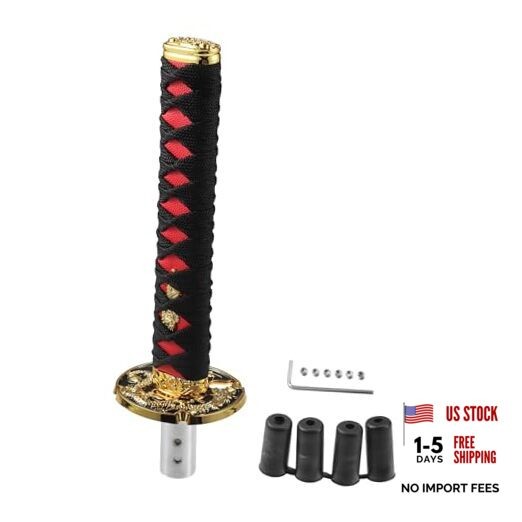 Black 27cm Automatic Shift Knob with 4 Adapter/Front Gear Knobs