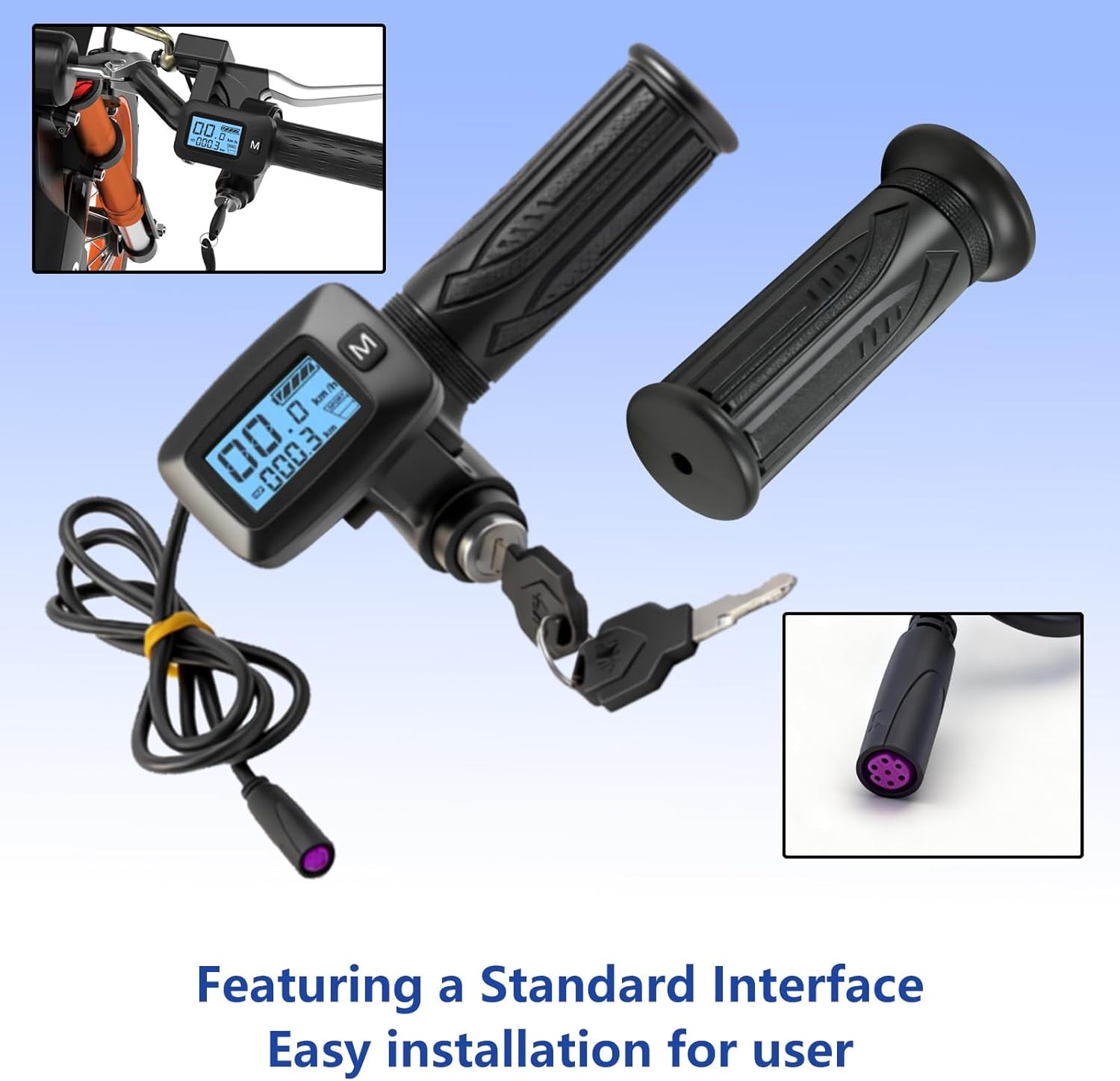 Throttle for Tuttio Soleil 01 Electric Dirt Bike, 48V LCD Display with M Key
