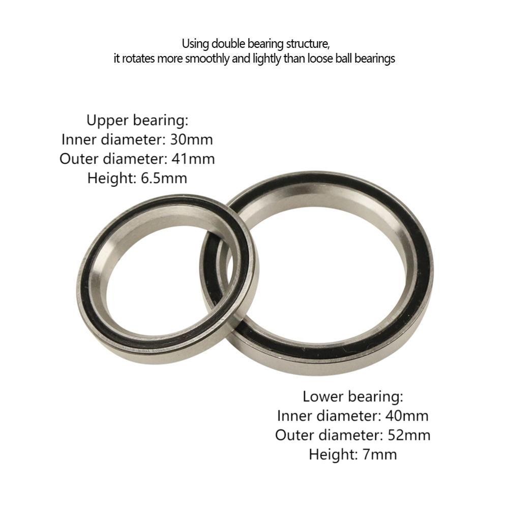 Aluminum Alloy 44mm External Bike Headset with Double Stainless Steel Bearings
