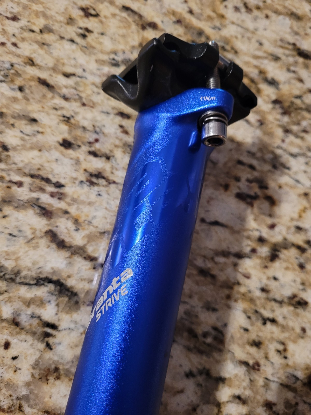 Branta Strive Seat Post 31.6mm x 350mm Long Ano Blue Aluminum Zero Offset