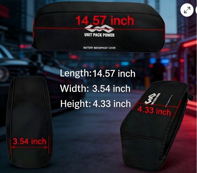 36V 48V 52V 10Ah 12Ah 15Ah 20Ah Ebike Lithium Battery Waterproof Dustproof Bag 2