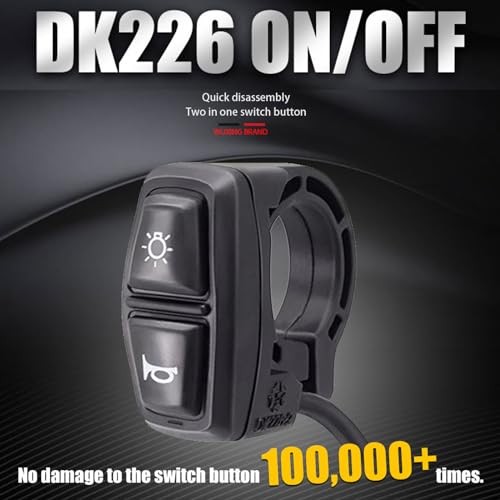 Universal Ebike Light and Horn Switch Turn Signal Switch 3 3-in-1 switch DK336