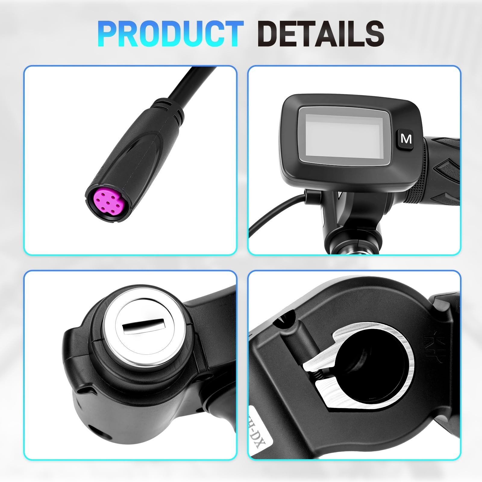 New Ebike Throttle Integrated Display W/ M Button For Tuttio Soleil 01 Dirt Bike