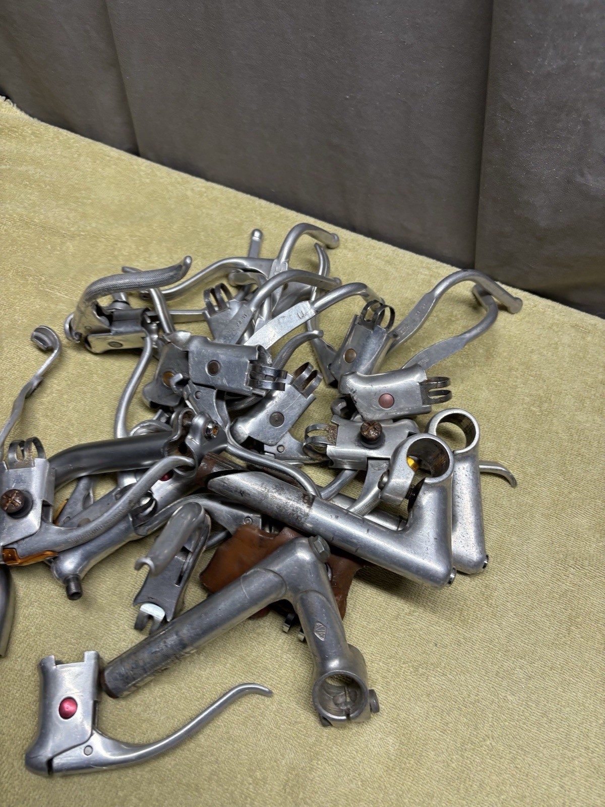 MISC BRAKE LEVERS BARS PARTS LOT SCHWINN AND OTHERS