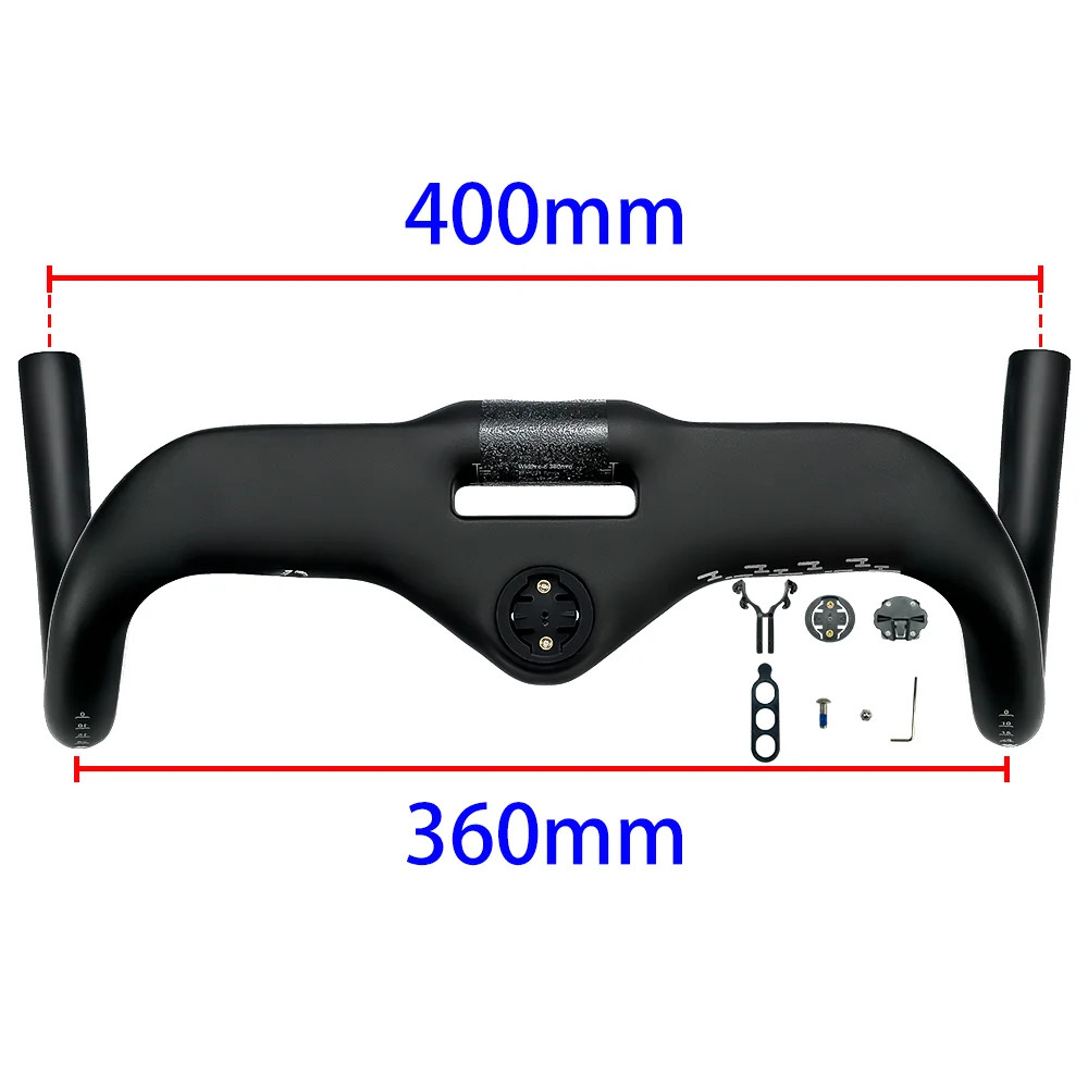 All Carbon Fiber Road Bicycle Handlebar All Internal Cables 31.8mm 360-460mm