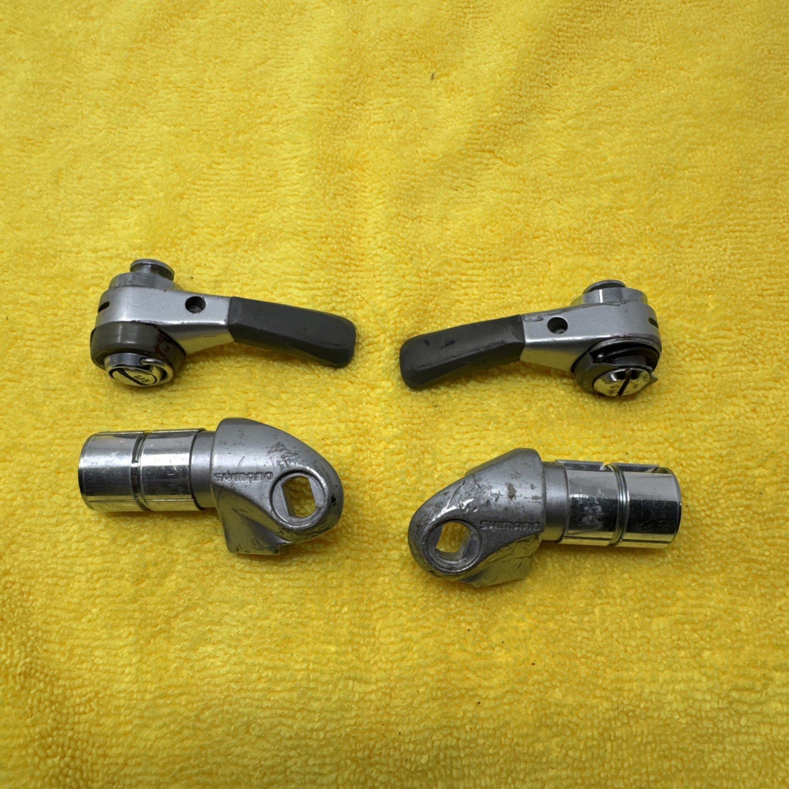 Shimano SL-BS64 8-Speed Bar End Shifter Set Road Bike Silver Aluminum
