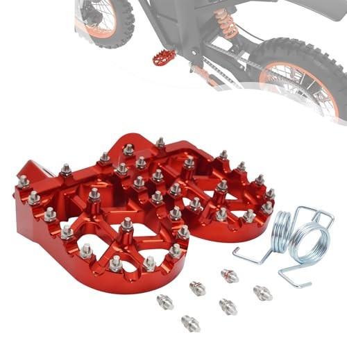 Dirt Bike Foot Pegs for Tutti Soleil01,CNC 7075 Aluminum FootPegs Rest Red