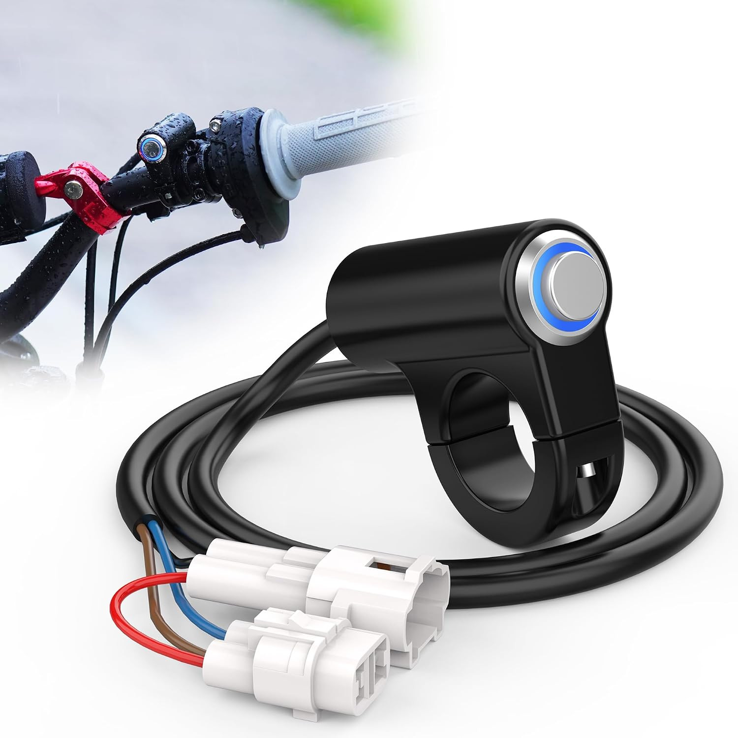 Headlight On/Off Switch Fit for Surron Light Bee, Water-Resistant Handlebar