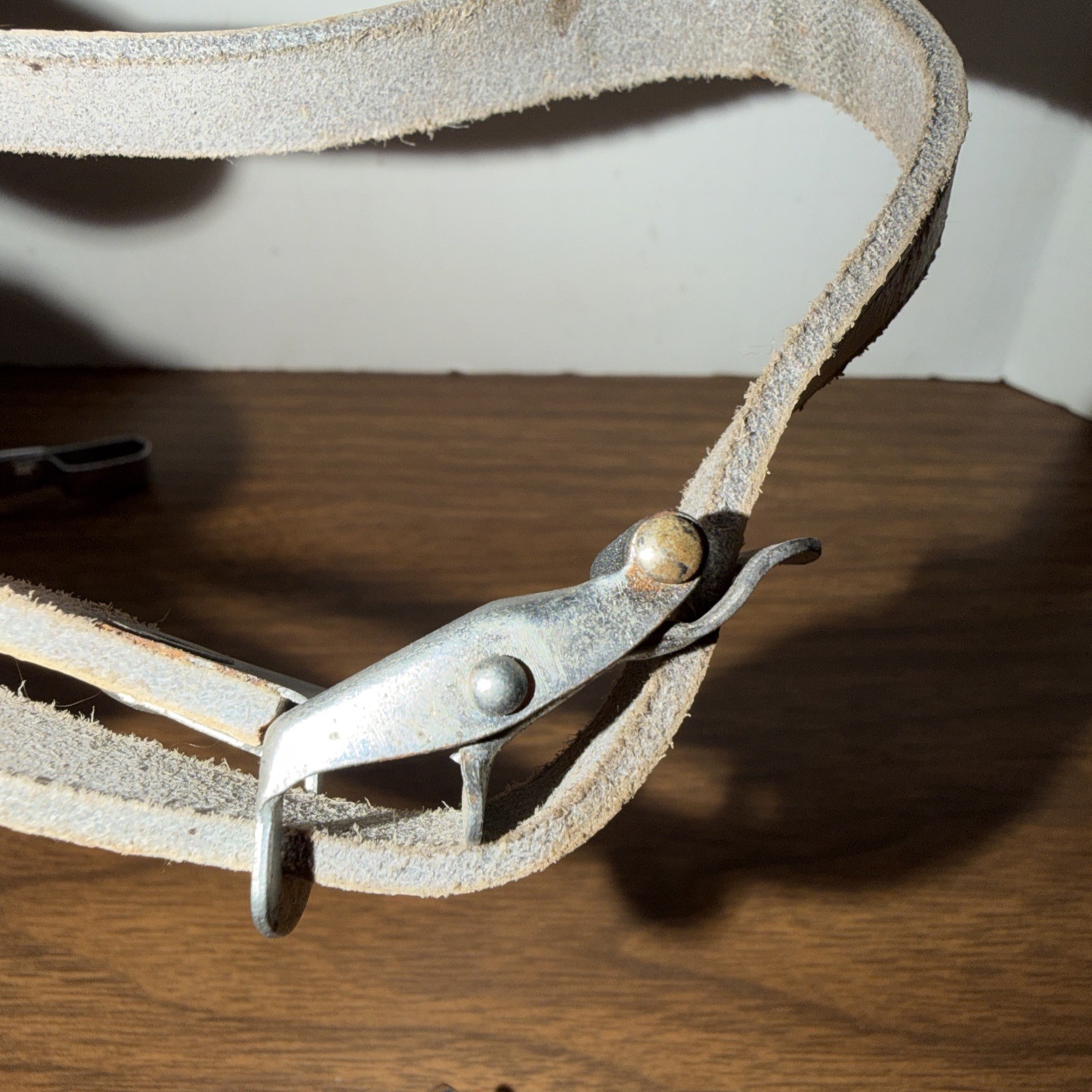 Vintage Christophe Road Bike Toe Cages Clips w/Lapize Leather Straps France