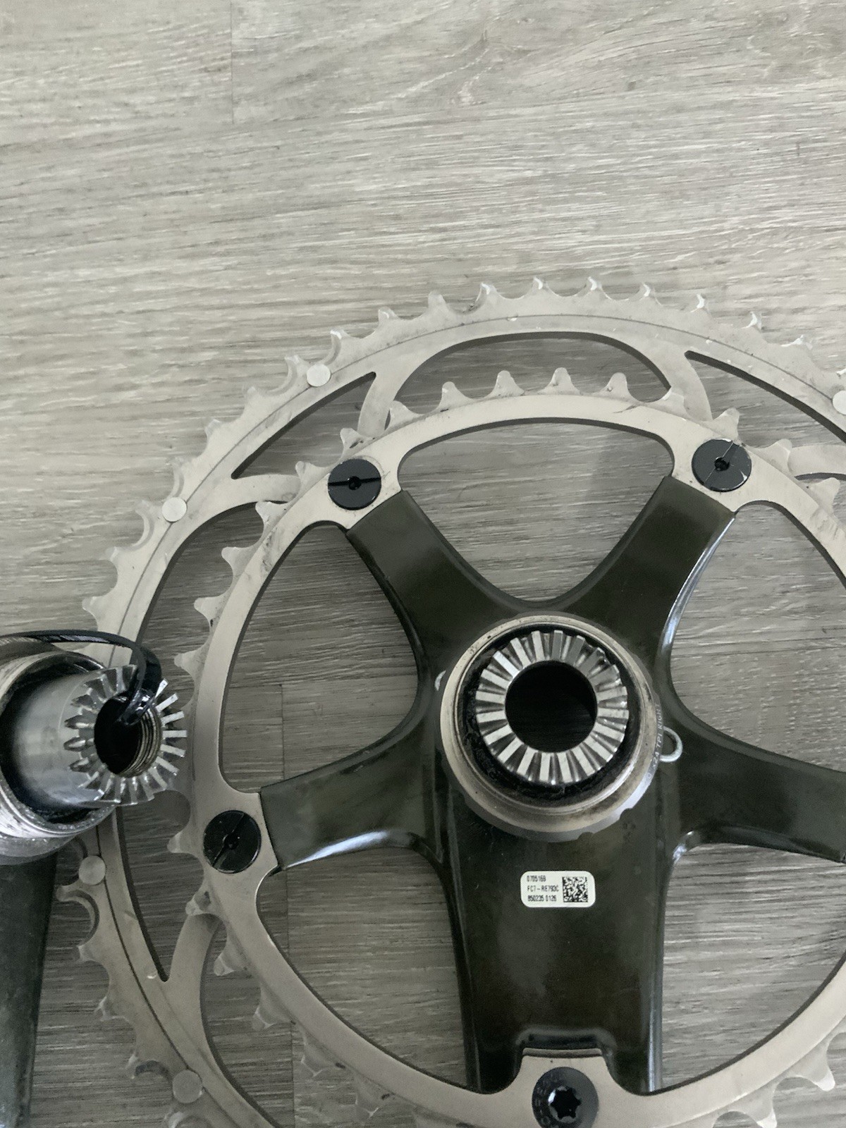 CAMPAGNOLO RECORD CRANKSET DOUBLE 53-39 TOOTH 177.5 MM ARMS 10 OR 9 SPEED W/ BB