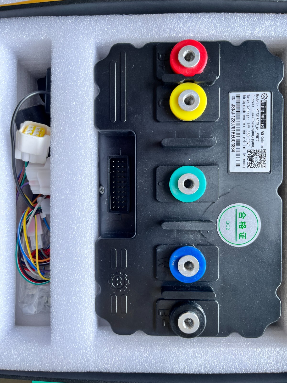 QS180 90H 8KW Mid Drive Motor For Electric Motorcycle with ND721200 Controller.