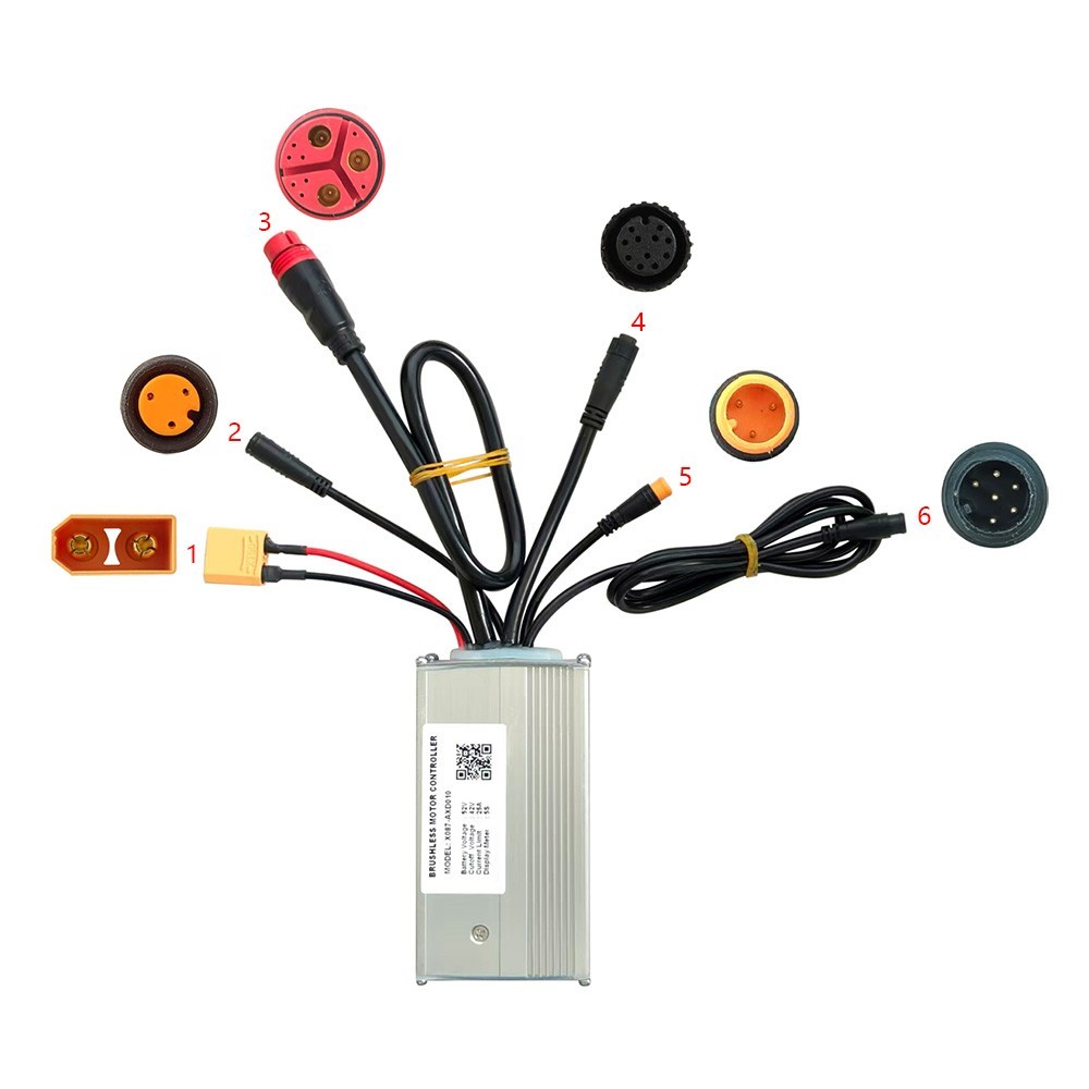 Brushless Motor Controller X087-AXD010 52V 25A EBike Conversion Kit For Meter 5S