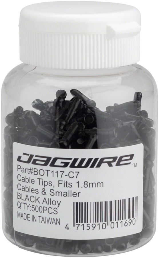Jagwire Black Cable End Crimps Bundle 1.2mm & 1.8mm Tidy, Durable,