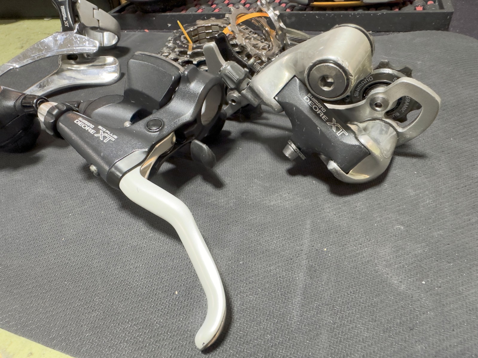 Vintage Shimano Deore XT 3×8 speed mini groupset