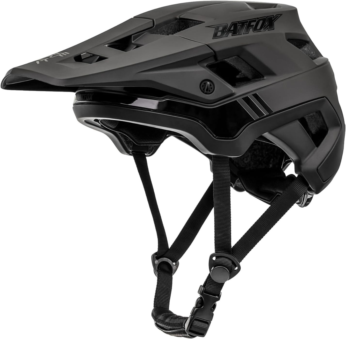 BATFOX LA303 Bike Helmet, Mountain Bike Helmets for Men & Women, L Black