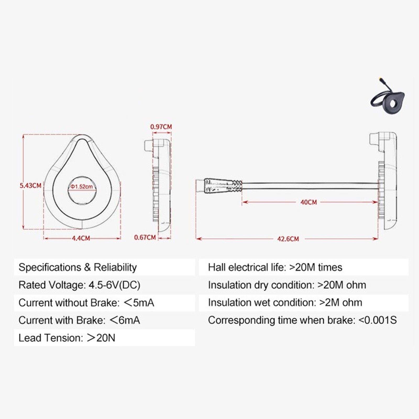 12 Magnets Dual Hall Pedal Assist Sensor for Cycling E-Bike Conversion