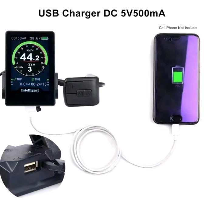 860C Display Colorful LCD for BAFANG Mid Dvive Motor UART BBS02 BBSHD Ebike