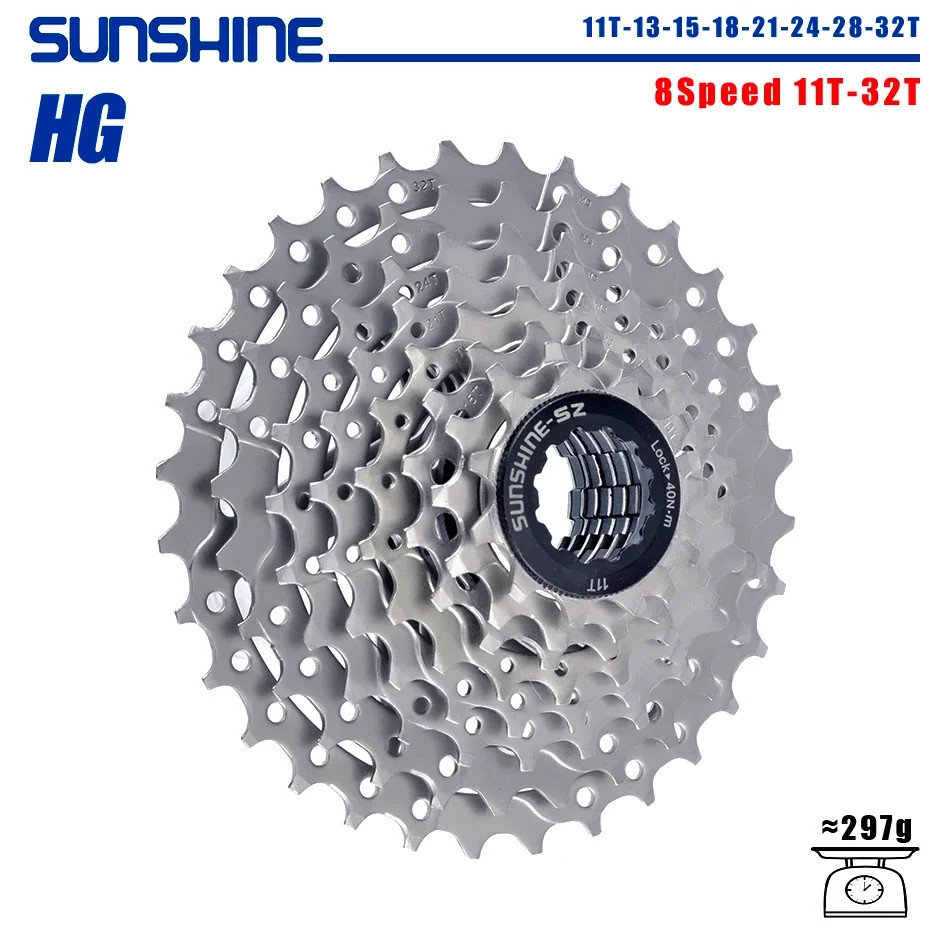 SUNSHINE Road Bike Cassette Bicycle Freewheel 8/9/10/11/12 Speed 23/25/28/32/34/