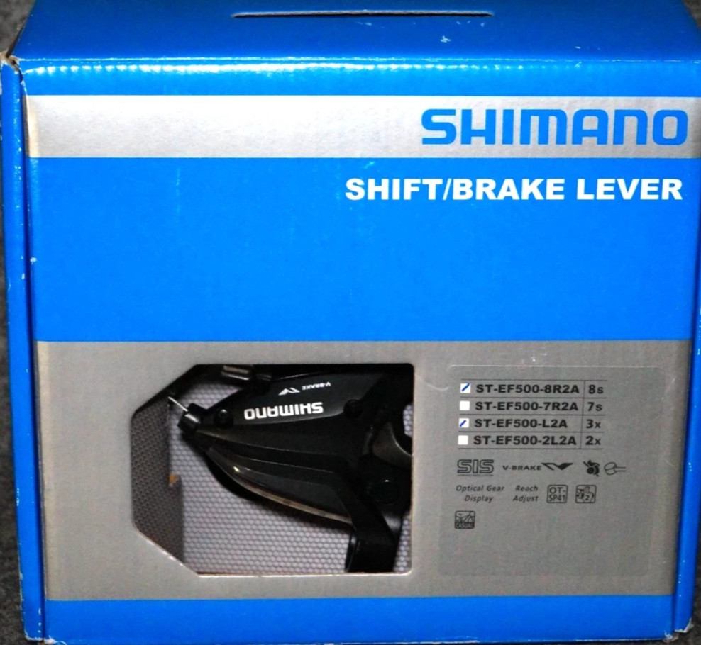 Shimano ST-EF500 3 x 8-Speed Brake/Shift Lever Set – Black, EZ-Fire Plus,