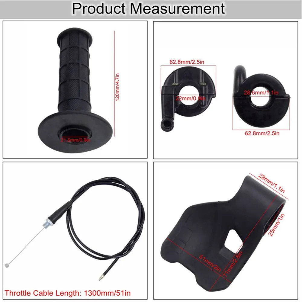 Twist Throttle Accelerator Grip Cable for Pit Dirt Mini 4-stroke Bike Quad ATV