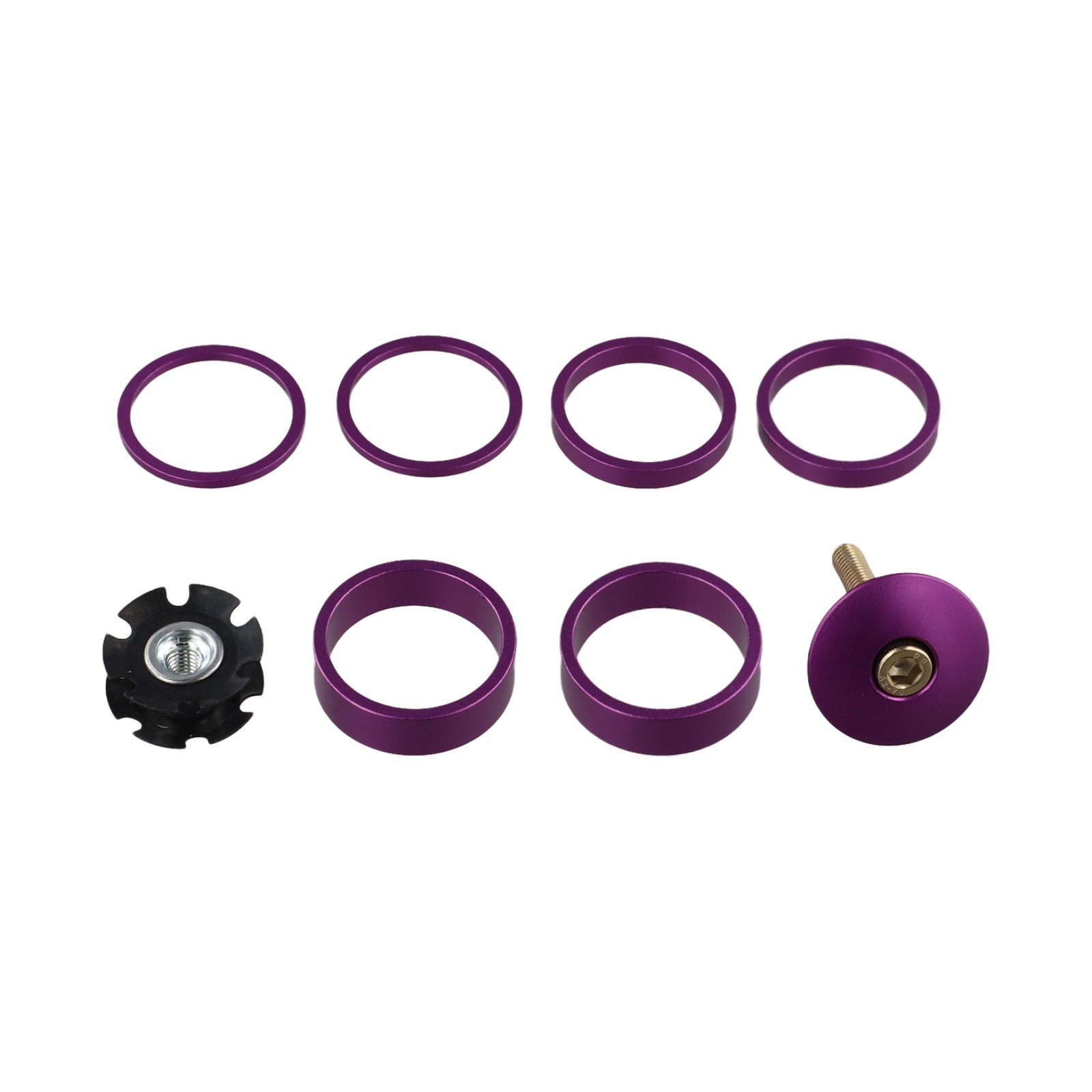 Bike Headset Washer Bicycle Front Fork Stem Spacers Ring Gasket Set Blue Gold