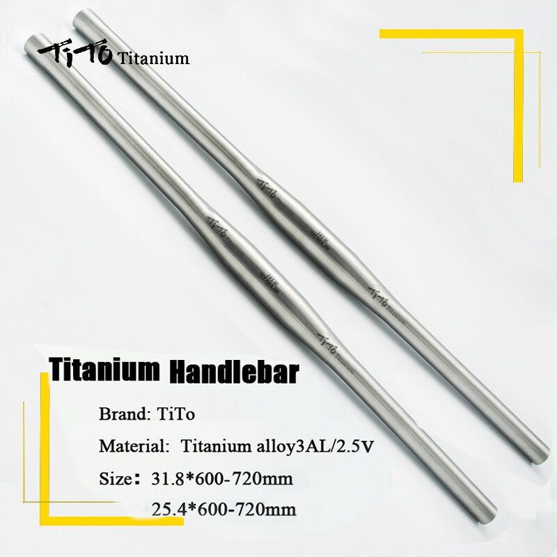 Titanium Flat Handle Bar 25.4/31.8*580-740mm-Mountain Bike/MTB Double Butted Ti