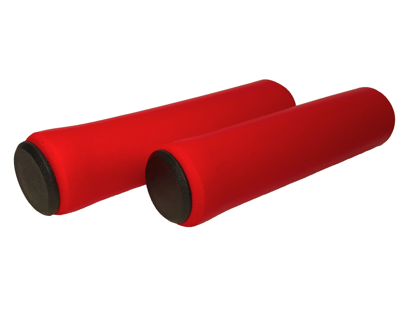 Red Sponge Bike Handle Bar Grips for BMX MTB Sponge Bicycle grips with End Caps