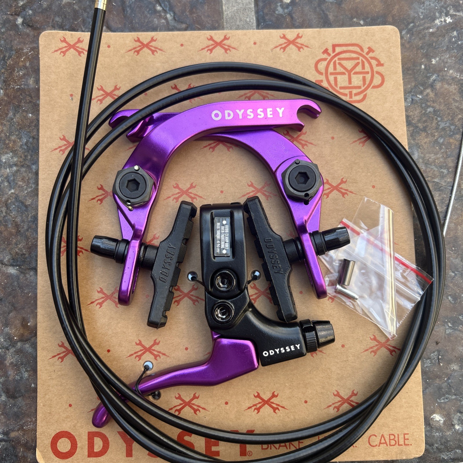ODYSSEY BMX EVO 2.5 BICYCLE U-BRAKE KIT PURPLE / BLACK LIMITED EDITION SUNDAY