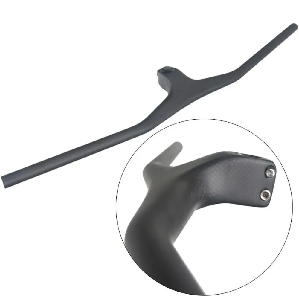 Mountain Bike Carbon Bicycle Handlebar and Stem Integrated Bar -17 Degrees Angle