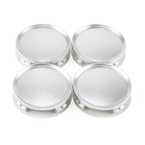 4PCS 74mm Wheel Center Caps for Rim OD:74mm/2.91in, ID:69.46mm/2.74in Silver